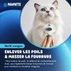 Pawpatte Pack 2 Brosses Autonettoyantes Anti Poils Animaux – Ramasse Poils + Brosse Toilettage Chien Chat Chaton, Réutilisables pour Canapé, Lit, Tapis, Voiture, Poils Morts et Sous-Poils