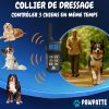 PAWPATTE Collier Anti Aboiement 2en1 Chien avec Télécommande – Dressage et Rappel Sans Choc, Son & Vibration, Détection Intelligente des Aboiements, Rechargeable, Étanche IP67, 3 Chiens, Petit à Grand